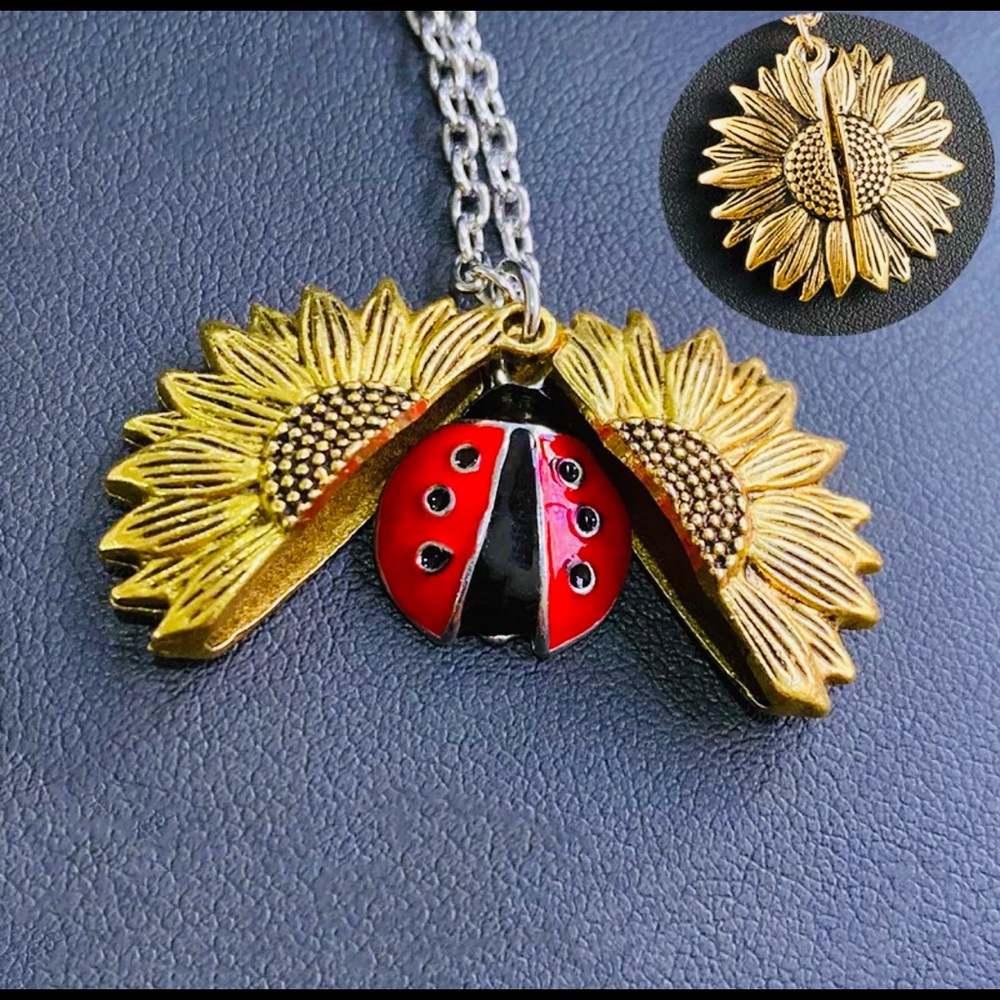 Open locket  sunflower!